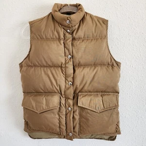 Woolrich Damen Daunen gefütterte Weste Größe Medium braun Druckknopf und Reißverschluss vorne - Bild 1 von 14