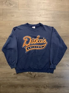 Vintage MIKE DITKA'S CHICAGO Bears Sweatshirt Restaurant Sz Large 80s 90s NFL - Picture 1 of 8