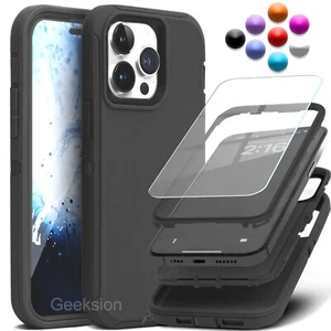 Coque antichoc pour iPhone 16e 15 14 13 12 11 Pro Max XR X Max 8 7 Plus SE - Photo 1 sur 16