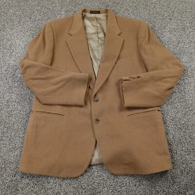 Savile Row Jacket Mens 46 Brown Beige Wool Camel Suit Top Blazer Sport Over Coat - Image 1 of 4