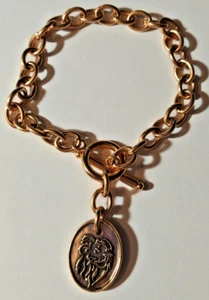 Lion Gold Tone BE BRAVE BE KIND DO GOOD Bracelet, 6.5 inch - Picture 1 of 4