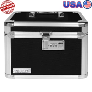 Combo Lock Storage Box Durable Portable Secure Valuables Home Office Travel New - Picture 1 of 5