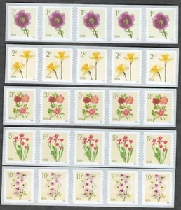 US. 5902-5906. Tulipán con flecos... Peonías... Flores. Tira de bobina de 5. MNH. 2024 - Imagen 1 de 1