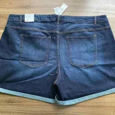 Lane Bryant Denim Girlfriend Shorts Plus Sz 28 NWT - Image 1 of 4