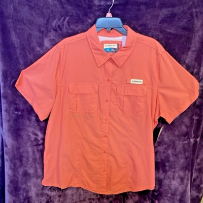 Magellan Outdoors Women's  Pink Relaxed Vented Fishing Shirt Size 2 X - Image 1 of 4