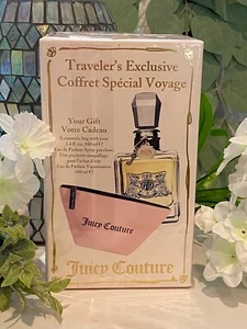 Juicy Couture 2 PC Perfume Set: 3.4 oz EDP + Cosmetic Bag Brand New, Sealed - Picture 1 of 7