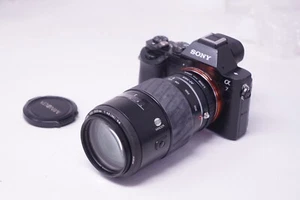SONY E MOUNT ADAPTED Minolta 100-300MM Telephoto LENS + A7 NEX,A6000 - Picture 1 of 23