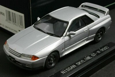 EBBRO 43761 1:43 SCALE NISSAN SKYLINE GT-R BNR32 GTR R32 DIE CAST MODEL SILVER - Image 1 of 3