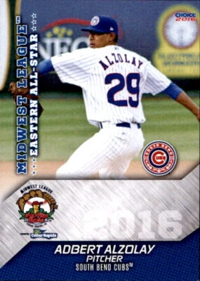 2016 Midwest League All-Stars Choice #27 Adbert Alzolay Venezuela Baseball Card - Image 1 of 2