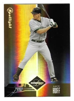 Aubrey Huff 2004 LEAF LIMITED MLB BRONZE SPOTLIGHT CARD #10 Devil Rays /100 MADE - Image 1 of 2