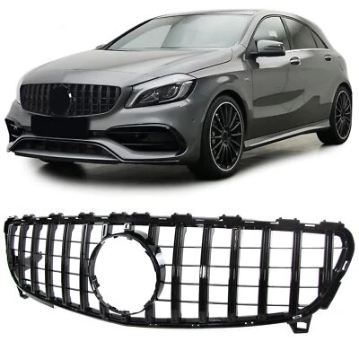 Sport Calandre Noir Brillant pour Mercedes Classe A W176 Facelift 15-18