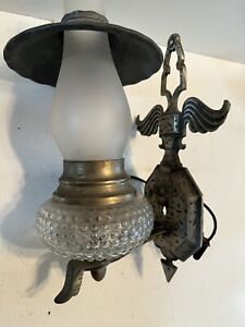 antique wall mounted light sconce with switch