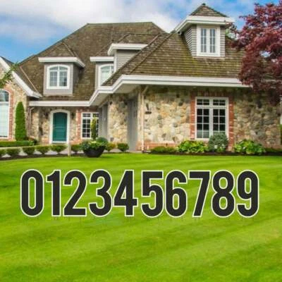 Bebas 24" Números de Yarda, Múltiples Opciones de Color, Juego de 10 Piezas, Incluye Estacas Foto 1 de 4