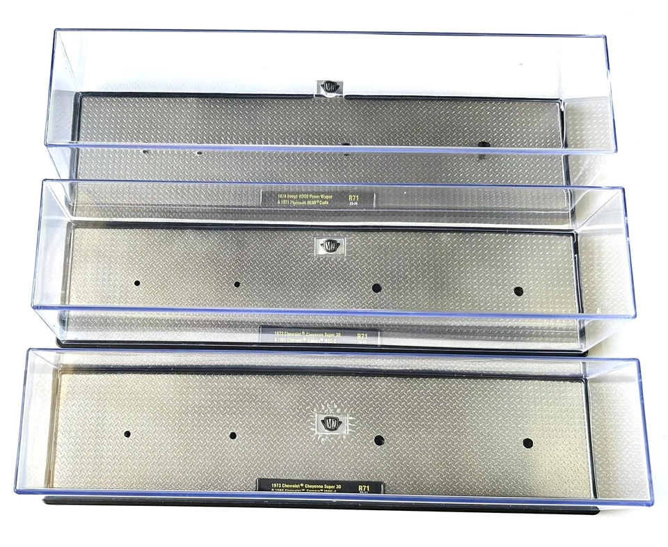 LOTE DE 3 ESTOJOS TRANSPARENTES PARA CAMINHÕES AUTOMÁTICOS M2 - Imagem 1 de 1