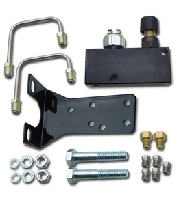 Universal Black Adjustable Proportioning Valve / Dist. Block Kit, 9/16 & 1/2" - Picture 1 of 5