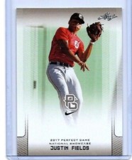 JUSTIN FIELDS LEAF 2017 "BASEBALL" PERFECT GAME ROOKIE CARD! OSU BUCKEYES QB!