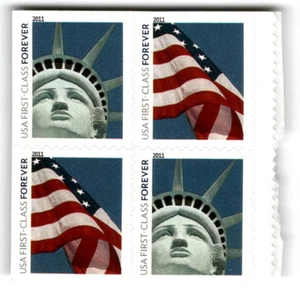 2010 Scott #4563-64 Forever - LADY LIBERTY & FLAG Plate Block  (B5) - Picture 1 of 2