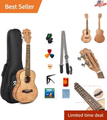 23-дюймовая концертная укулеле — легкая акуме с отделкой из красного дерева и чехлом для гитары - Изображение 1 из 4