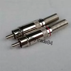 2 STCK. Audio Hi-Fi Kabel RCA Stecker Hülle Stecker - Bild 1 von 3