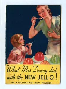 Vintage 1933 Cosa fece la signora Dewey con la nuova JELL-O! Raro LIBRO DI CUCINA pubblicitario! - Foto 1 di 6