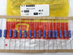 (25 Stück) MX3J22K Ohmit, 3 Watt 22K Ohm 5%, Metalloxid Widerstand (axial) - Bild 1 von 1