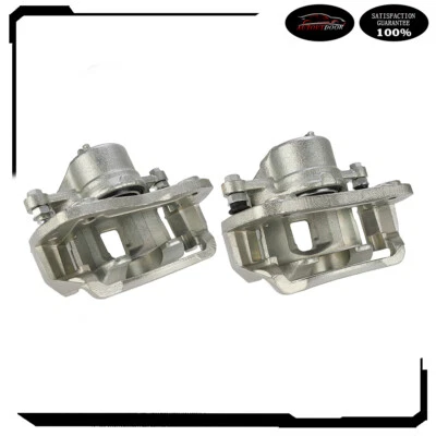 Front Brake Calipers w/ Bracket Pair  For 2007 2008 2009 2010 Hyundai Elantra Foto 1 de 4