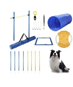 Yiotl Dog Agility Set 30 Pcs Outdoor Dog Training Set, Hurdle, High Jump, Tunnel - Picture 1 of 2