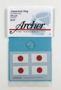Archer 1/48 Japanese Flags (Hinomaru on White field) (2 Flags) [Decal] AR49036 - Picture 1 of 1
