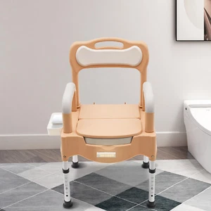 Sedile Bagno Altezza Regolabile Comodino Sedia WC Resistente Adulto Anziano - Foto 1 di 16