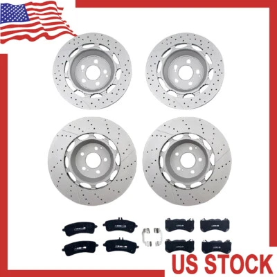Front&Rear Brake Pads & Rotors Kit 2224232012 2224212612 For Benz S63 & S65 AMG Foto 1 de 4