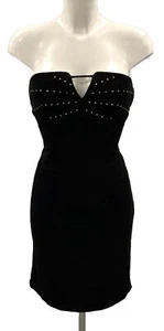 Preloved Women’s Versace Black  Strapless Dress Size UK 10 IT 42 Used - Picture 1 of 9