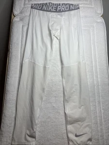 Nike Pro Dri-Fit Tights Youth Boy's White Compression Football! Size L - Picture 1 of 7