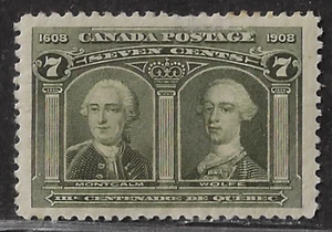 Canada Stamps — 1908, Generals Montcalm and Wolfe #100 MH Ref. 1961 - Picture 1 of 2