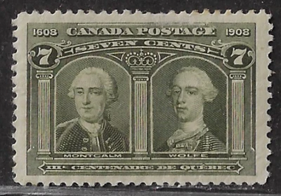 Canada Stamps — 1908, Generals Montcalm and Wolfe #100 MH Ref. 1961 - Image 1 of 2