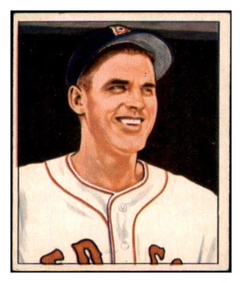 1950 BOWMAN #188 EARL JOHNSON RED SOX EX-MT COPYRIGHT 490347 (KYCARDS) - Image 1 of 2