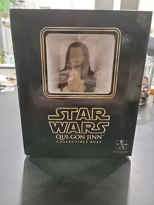 Gentle Giant Ltd. 星球大战 QUI-GON JINN 收藏品半身像 1752/5000 罕见 — 第 1/4 张图片