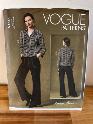 Vogue V1644 Kathryn Brenne Jacket and Pants Uncut Sewing Pattern 14-22 New UNCUT - Image 1 of 3