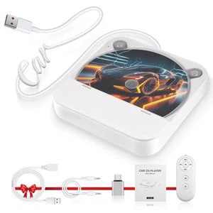 Portable Car CD Player with USB & AUX Port – External Audio CD Music Player - Afbeelding 1 van 7