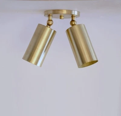 Aplique de pared de techo de latón lámpara direccional ajustable moderna Foto 1 de 4