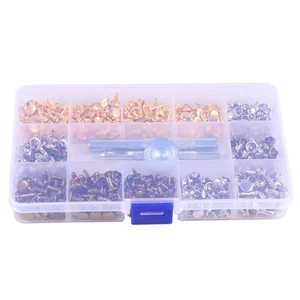 Juego de herramientas para uñas en caja kit de remaches de metal artesanal de doble cara - Imagen 1 de 12