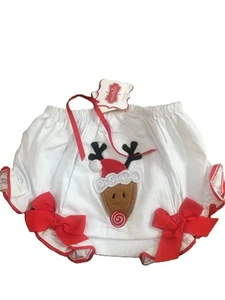 Mud Pie Baby Mädchen Weihnachten Urlaub Unterhose 12-18 Monate - Bild 1 von 11