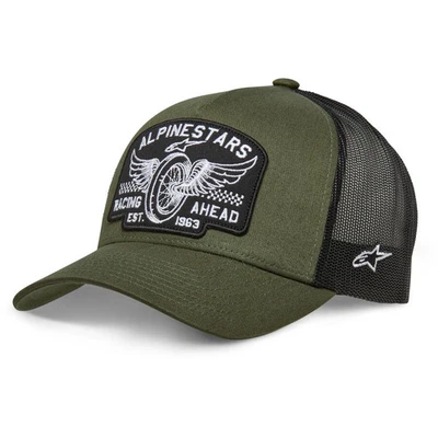 Alpinestars Heritage Patch Trucker Hat - Military Green/Black 1214-81721-6910-OS - Image 1 of 3