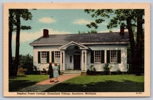 Postal de casa de campo Dearborn Michigan Greenfield Village Stephen Foster - Imagen 1 de 2