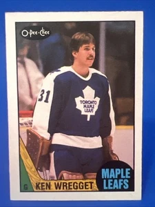 1987-88 O-Pee-Chee Ken Wregget Rookie Card #242 Toronto Maple Leafs Goalie RC - Picture 1 of 2