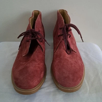 Hush Puppies Bounce Medium Moyen Maroon Suede Ankle-High Boot Womens Size 8.5 - Image 1 of 4