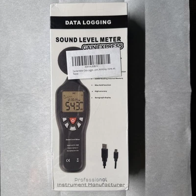 Sound Level Meter Data Logging Function 30dB~130dB Noise Tester Measuring Range - Image 1 of 4