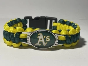 Oakland Athletics MLB Paracord Bracelet NEW - Picture 1 of 2