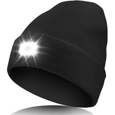 Invierno Niños Gorro Gorro con Luz LED Tejido Cálido Faros Gorra Niños Niñas Regalo Foto 1 de 4