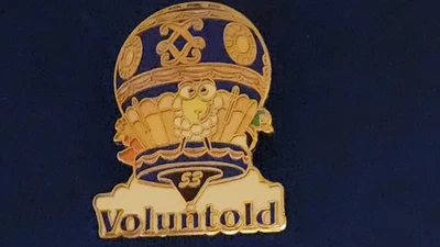 2025 " VOLUNTOLD." AIBF Special shape hot air balloon pin "S/H COMB" - Image 1 of 4