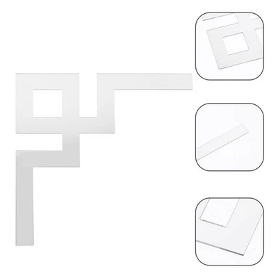  4 Pcs Klebespiegel Wandaufkleber Wanddekorationsaufkleber Selbstklebende - Bild 1 von 4